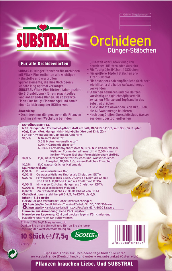 Substral® Orchideen Dünger-Stäbchen, 10 Stk.