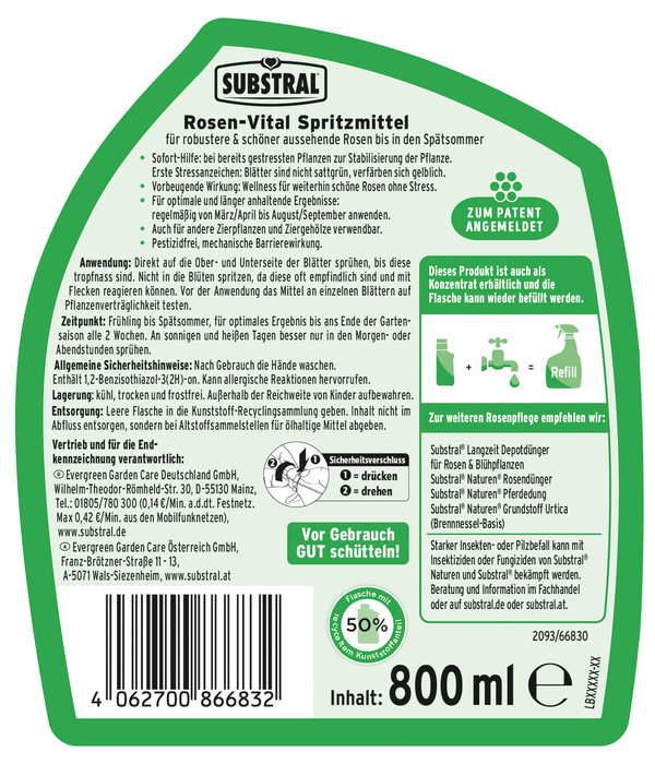 Substral® Rosen-Vital Spritzmittel, flüssig, 800 ml