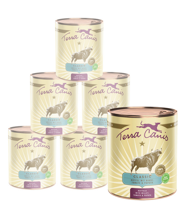 Terra Canis Nassfutter für Hunde Adult Menü, 6 x 800 g