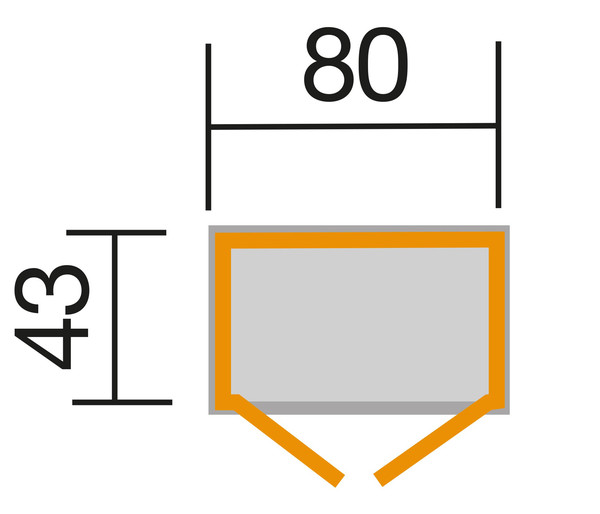 Weka Balkon- und Terrassenschrank 195 A, ca. B80/H180/T43 cm