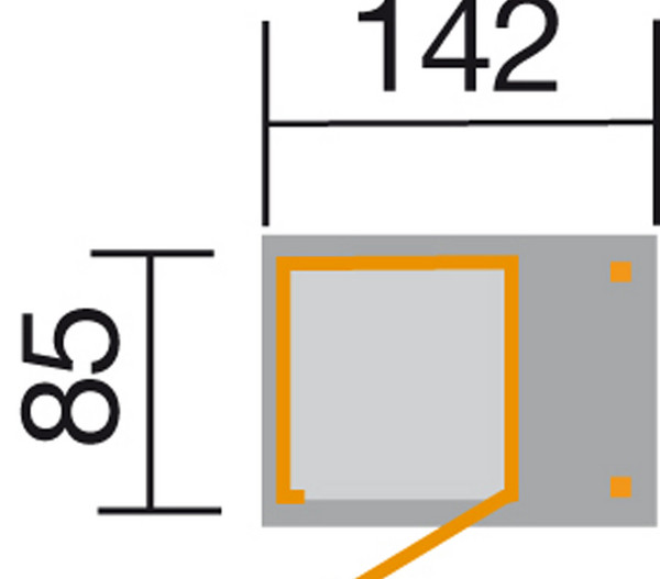 Weka Garten-Terrassenschrank 351 A inkl. Schleppdach, ca. B162/H196/T105 cm