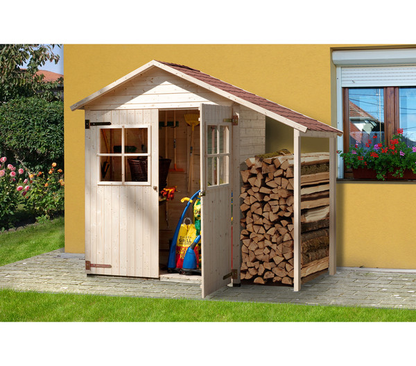 Weka Garten- und Terrassenschrank 357 A inkl. Schleppdach, ca. B270/H216/T105 cm