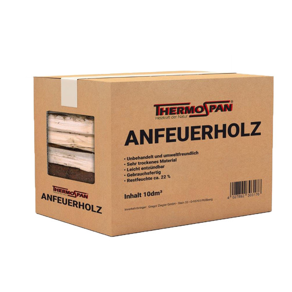 Thermospan Anfeuerholz, 10 dm³ / Füllgewicht mind. 4,5 kg