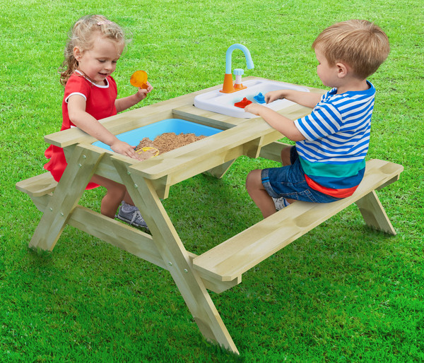 TP Toys Picknick Tisch mit Waschbecken, ca. B89/H71/T94 cm