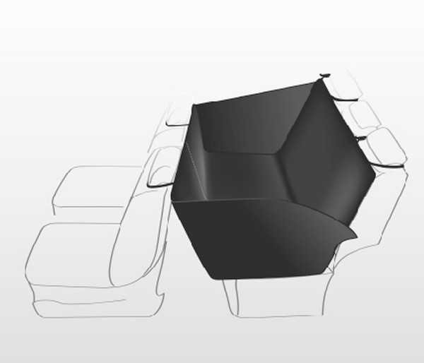 Trixie Auto-Schondecke für die Rückbank, schwarz, ca. B155/T130 cm
