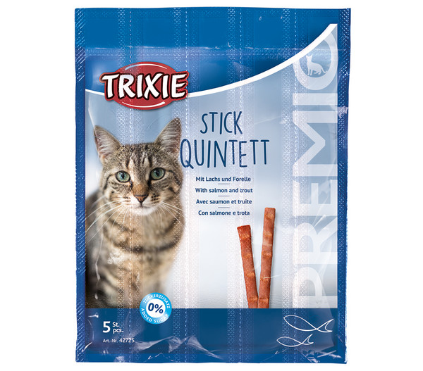 Trixie Premio Katzensnack Stick Quinett, 5 x 5 g