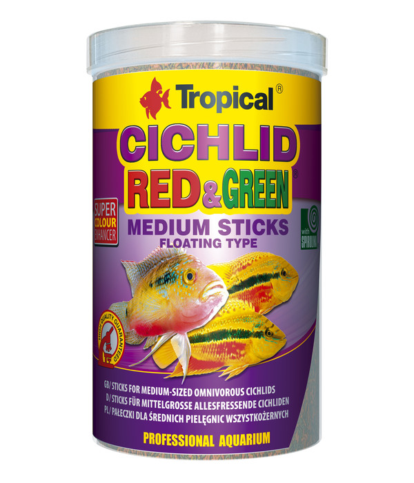 Tropical® Fischfutter Cichlid Red & Green Medium Sticks