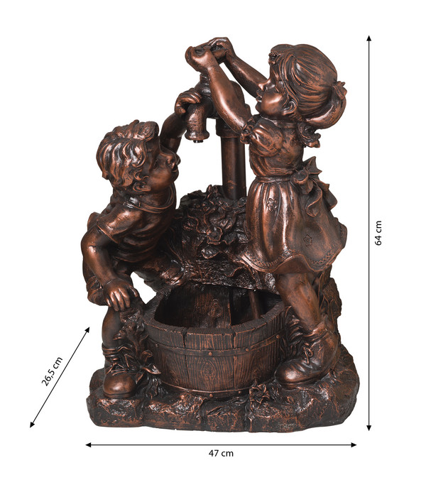 Ubbink Polyresin-Gartenbrunnen Acqua Arte Memphis, ca. H64 cm