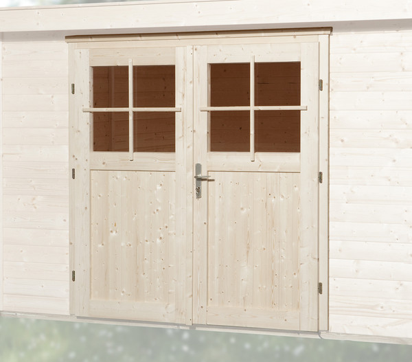 Weka Doppeltür für Gartenhäuser mit 45 mm Wandstärke, ca. B182/H181 cm