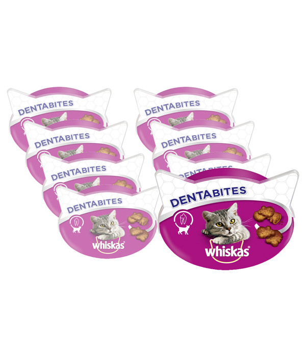 Whiskas® Katzensnack Dentabites mit Huhn, 8 x 40 g