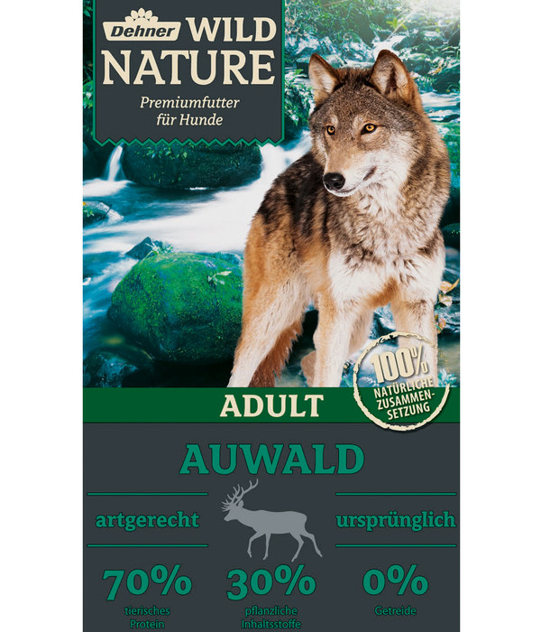 Dehner Wild Nature Trockenfutter für Hunde Auwald Adult, Wild