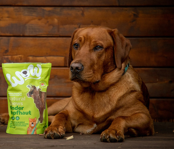 WOW® Hundesnack Natural Chews Rinderkopfhaut, Adult, 350 g