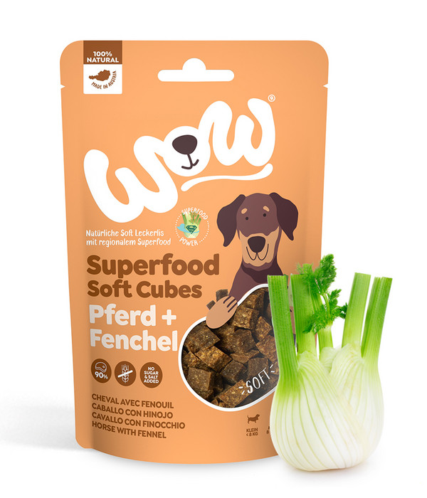 WOW® Hundesnack Superfood Soft Cubes, 150 g