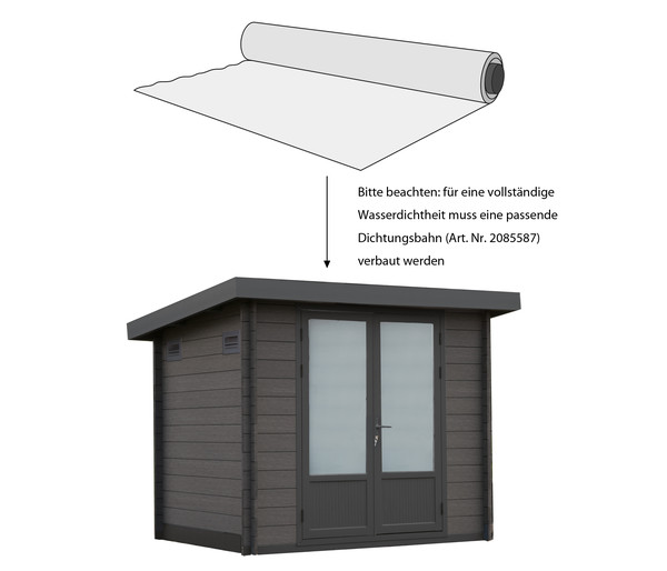 Wolff Finnhaus Gartenhaus WPC-Trend B, ca. B280/H222/T240 cm