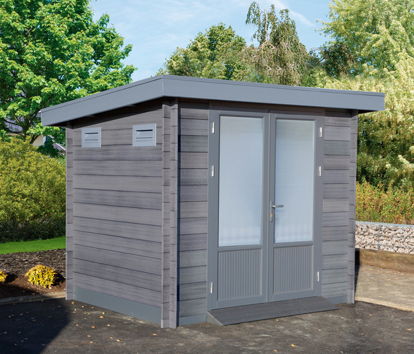 Wolff Finnhaus Gartenhaus WPC-Trend B, ca. B280/H222/T240 cm