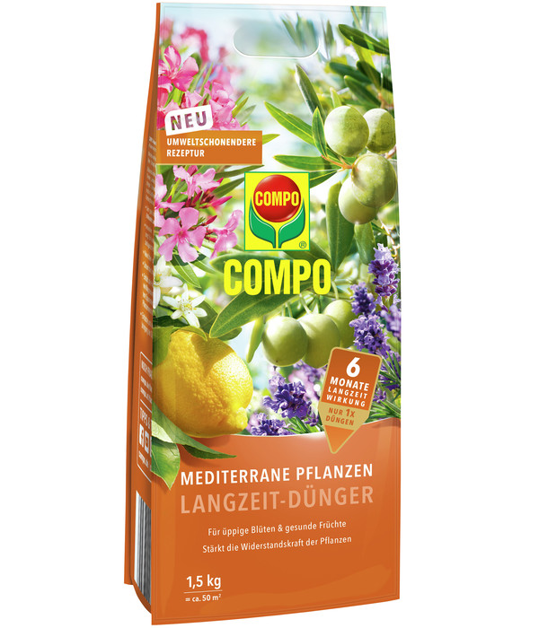 COMPO Mediterraner Pflanzen Langzeit-Dünger, Dehner 1,5 kg 