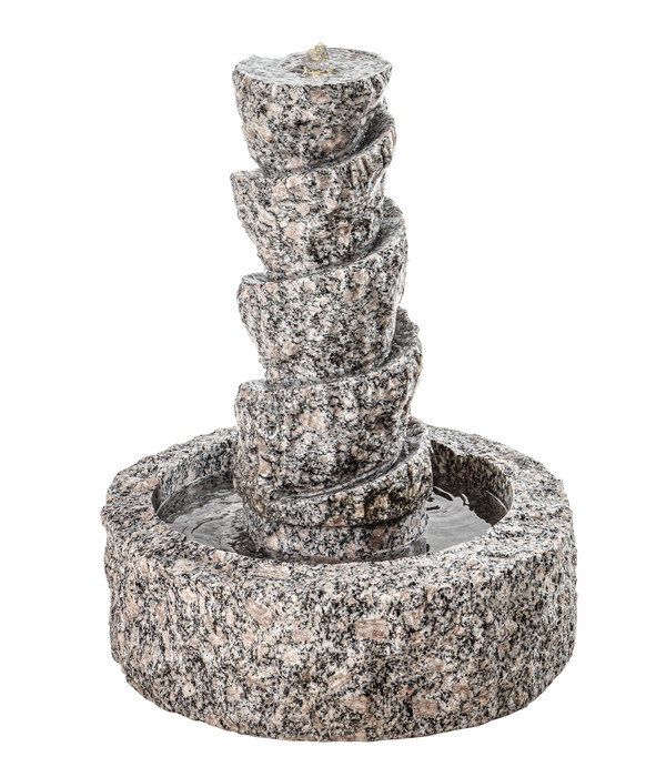 Dehner Granit-Gartenbrunnen Drill, ca. Ø45/H55 cm