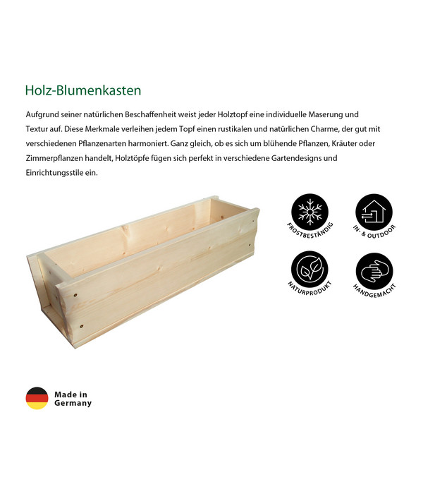 Holz-Blumenkasten, Dehner Dehner | rechteckig