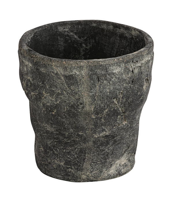 Dehner Keramik-Übertopf Nature Earth, konisch, grau, ca. Ø14 cm | Dehner
