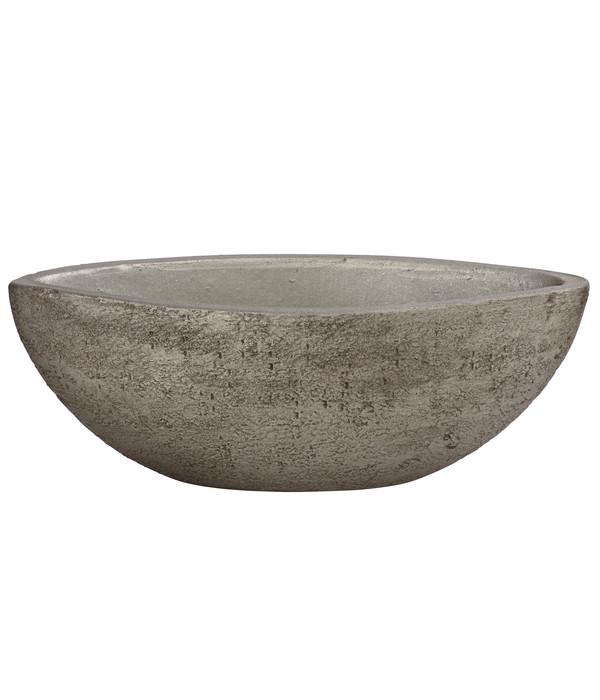 Dehner Keramik-Jardiniere Kane, oval, braun, ca. B36/H13/T13 cm | Dehner