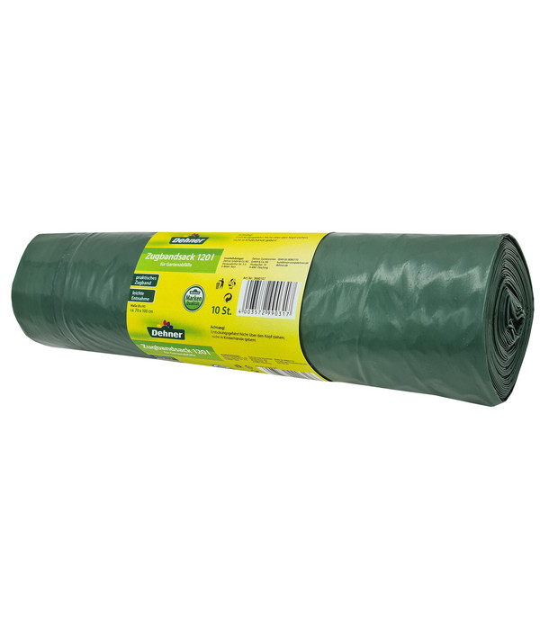 Dehner Müllbeutel Zugbandsack, 120 l, 10 Stk. Dehner