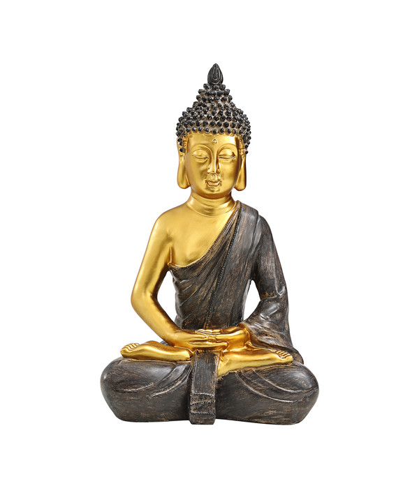 gold, cm 18 39,5 x Dehner x Dehner Polyresin-Buddha, | 25,5