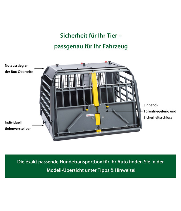 kleinmetall Hundetransportbox VarioCage Doppelbox M ca. B93 H65
