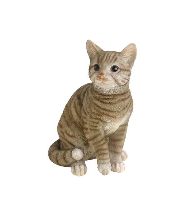 Polyresin Katze, grau getigert | Dehner