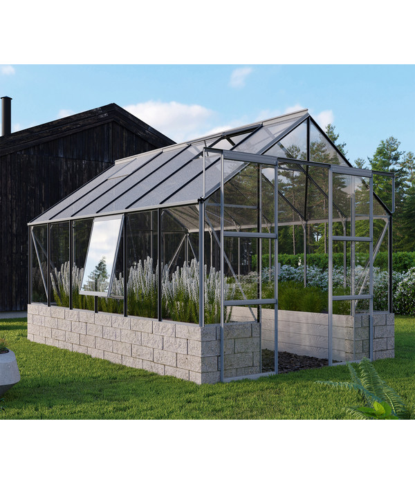 Vitavia Gewächshaus Cassiopeia 9900, ESG/NSG, inkl. Sockel Sandstein