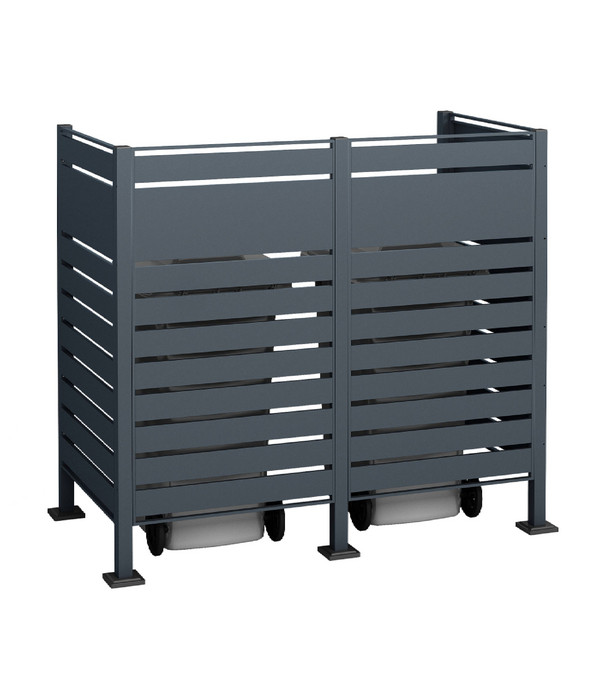 Westmann Mülltonnenverkleidung Planum 2er Box, ca. B170/H150/T90 cm
