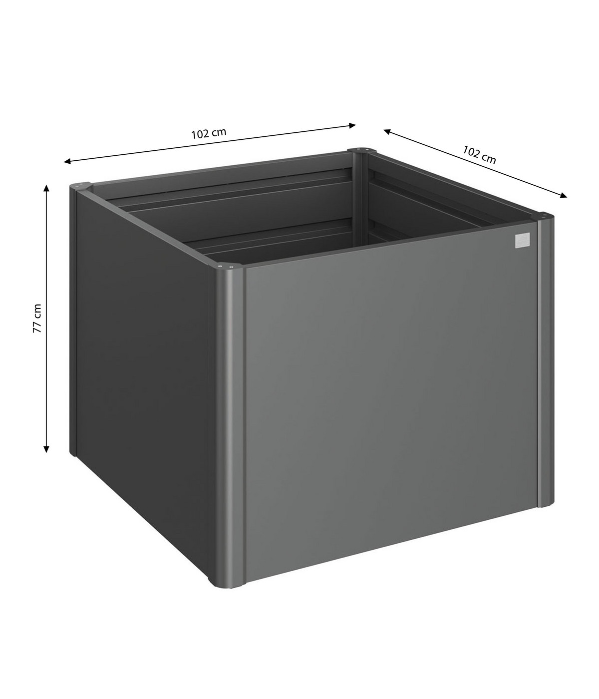 Biohort Metall HochBeet 1x1, ca. B102/H77/T102 cm Dehner
