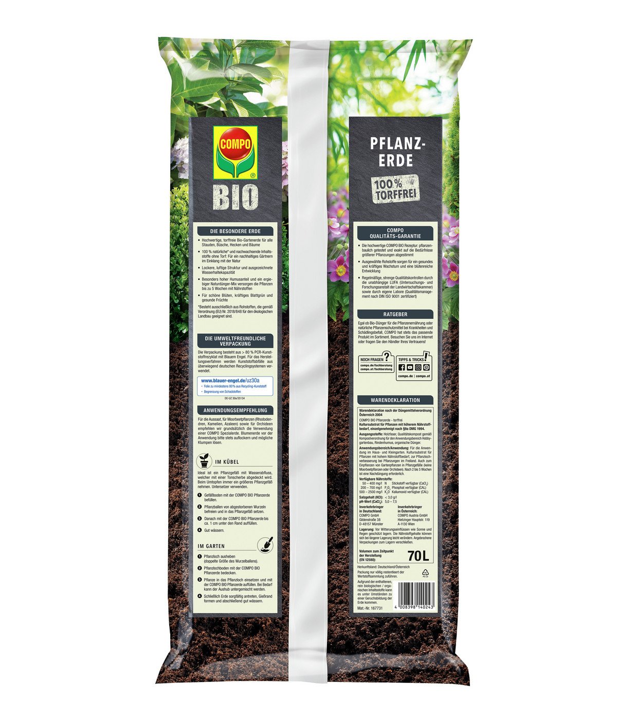 COMPO BIO Pflanzerde, 70 l Dehner