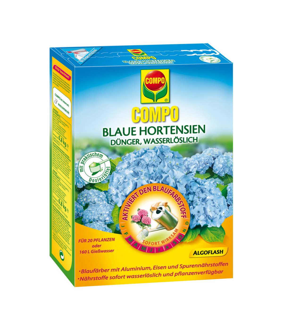 COMPO Dünger Blaue Hortensien Algoflash, 800 g | Dehner