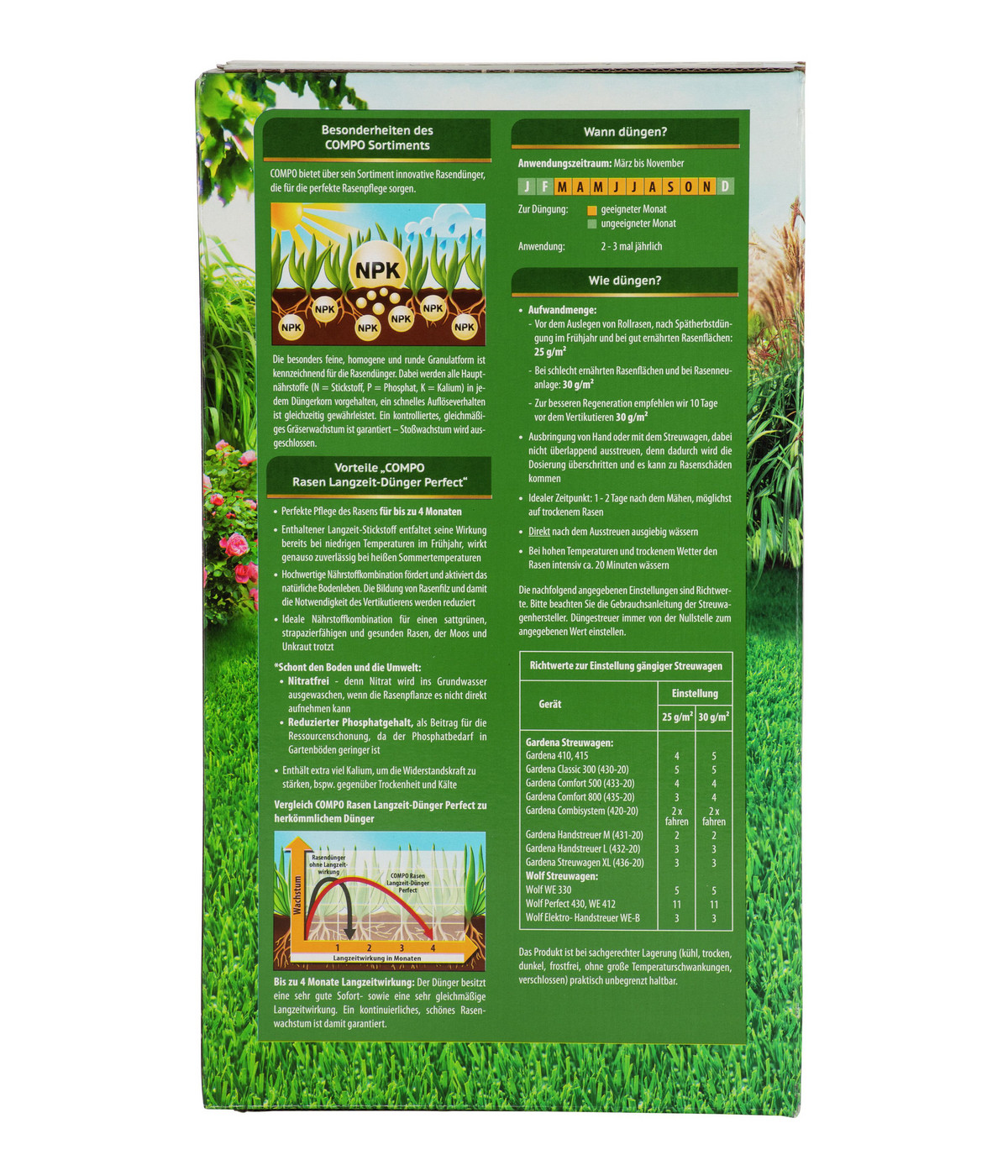 COMPO Rasen LangzeitDünger Perfect, 3 kg Dehner