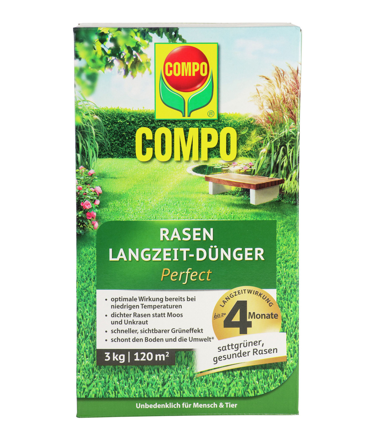 COMPO Rasen LangzeitDünger Perfect, 3 kg Dehner