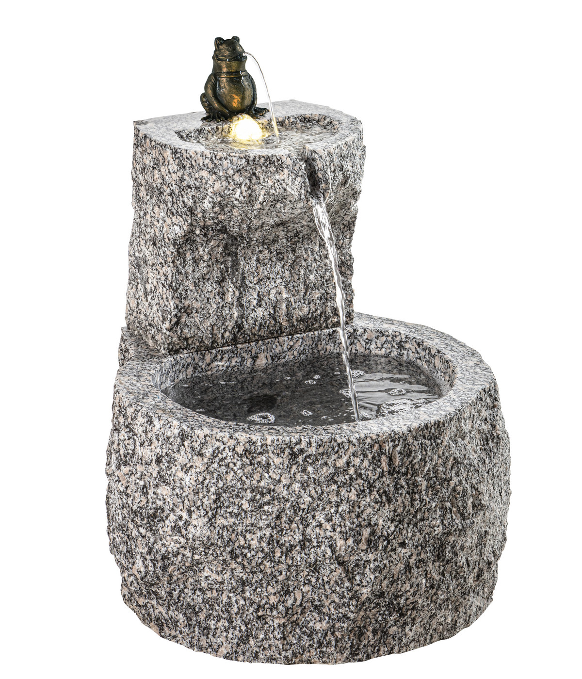 Dehner GranitGartenbrunnen Froschkönig, ca. Ø50/H55 cm Dehner