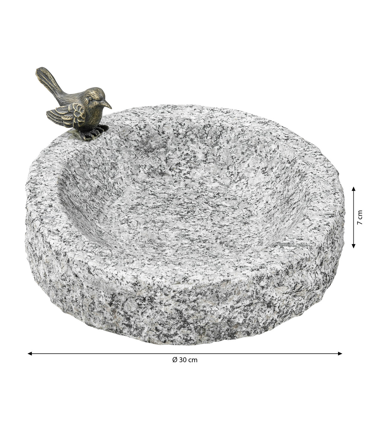 Dehner GranitVogeltränke, ca. Ø30/H7 cm Dehner