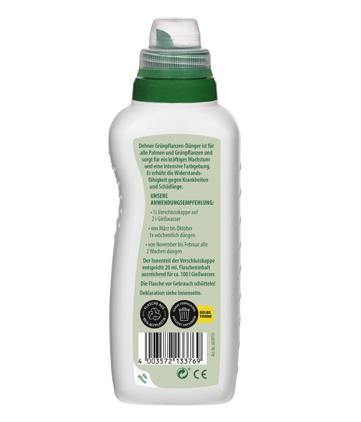 Dehner GrünpflanzenDünger, flüssig, 500 ml Dehner