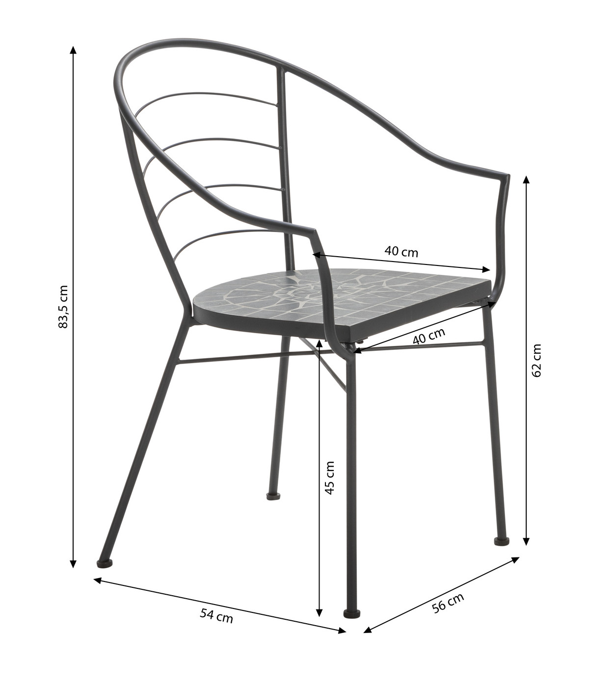 Dehner Mosaiksessel Madeleine Dehner 9058