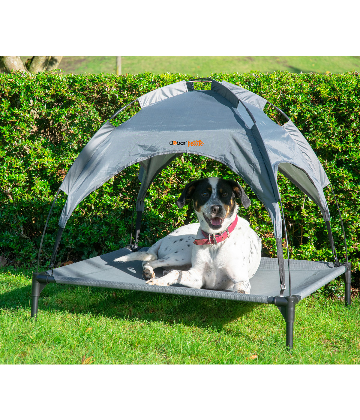 dobar® petlife OutdoorHundeliege, inkl. Sonnendach, ca. B89,5/H86/T80