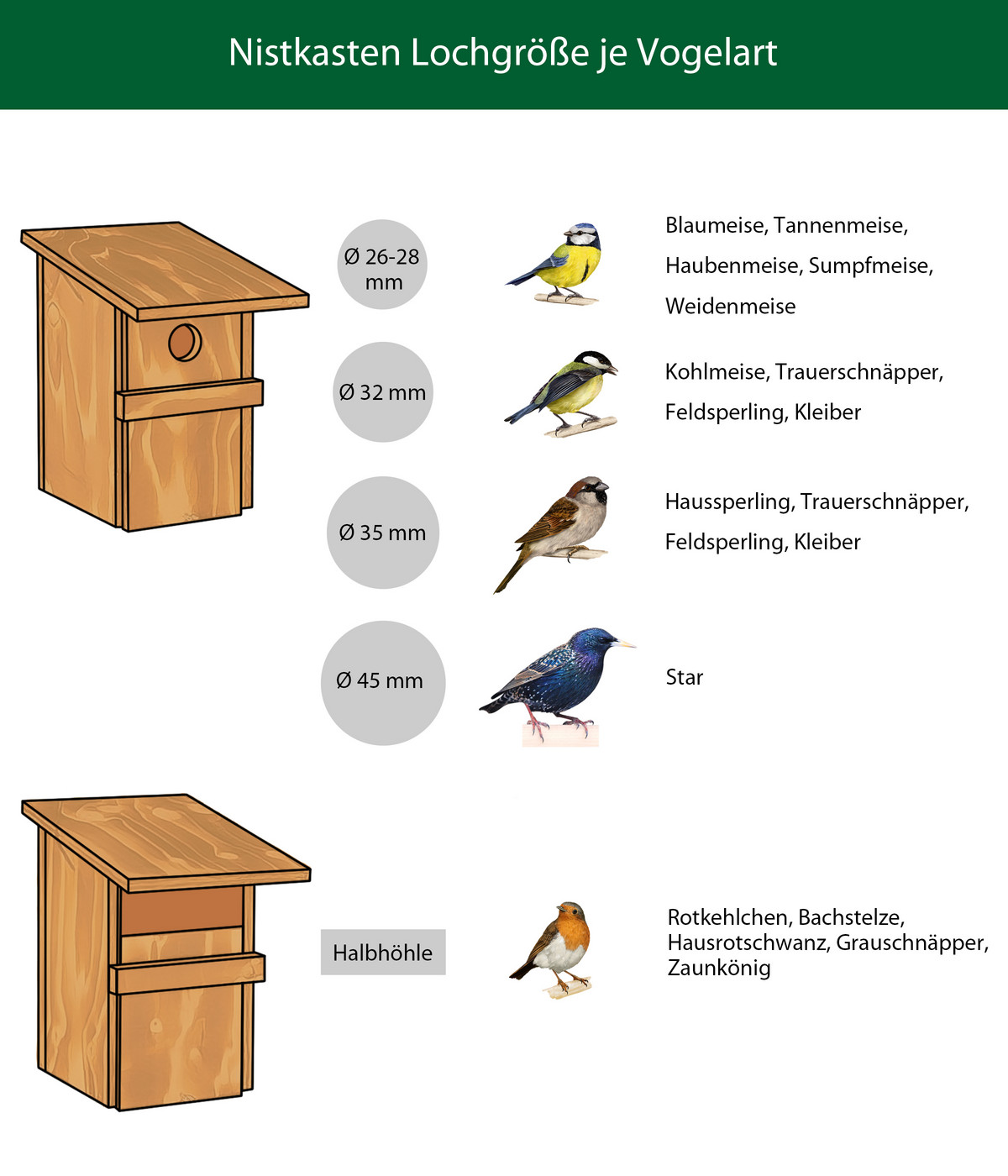 Dehner Natura Nistkasten Spatz, ca. B29/H26,9/T18,8 cm Dehner