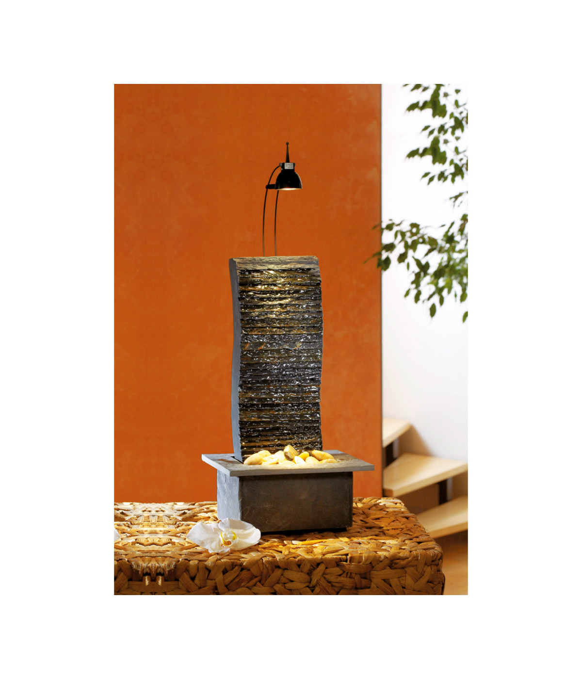 Seliger Zimmerbrunnen Suna, Schiefer Dehner