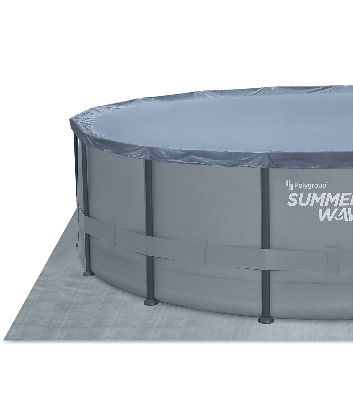 Summer Waves Frame Pool, anthrazit, rund | Dehner