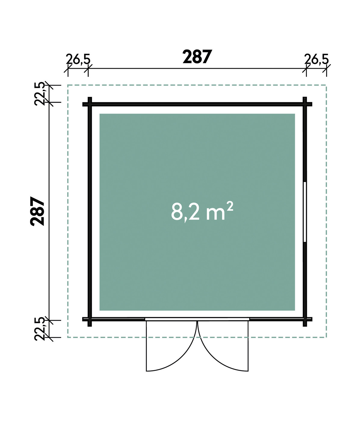 Wolff Finnhaus Gartenhaus WPC-Trend D, Ca. B340/H221/332 Cm | Dehner