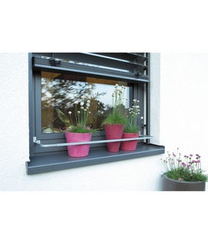 Hecht Aluminium-Blumenkastenhalterung Flora, 74-110 x 15,5-19 cm